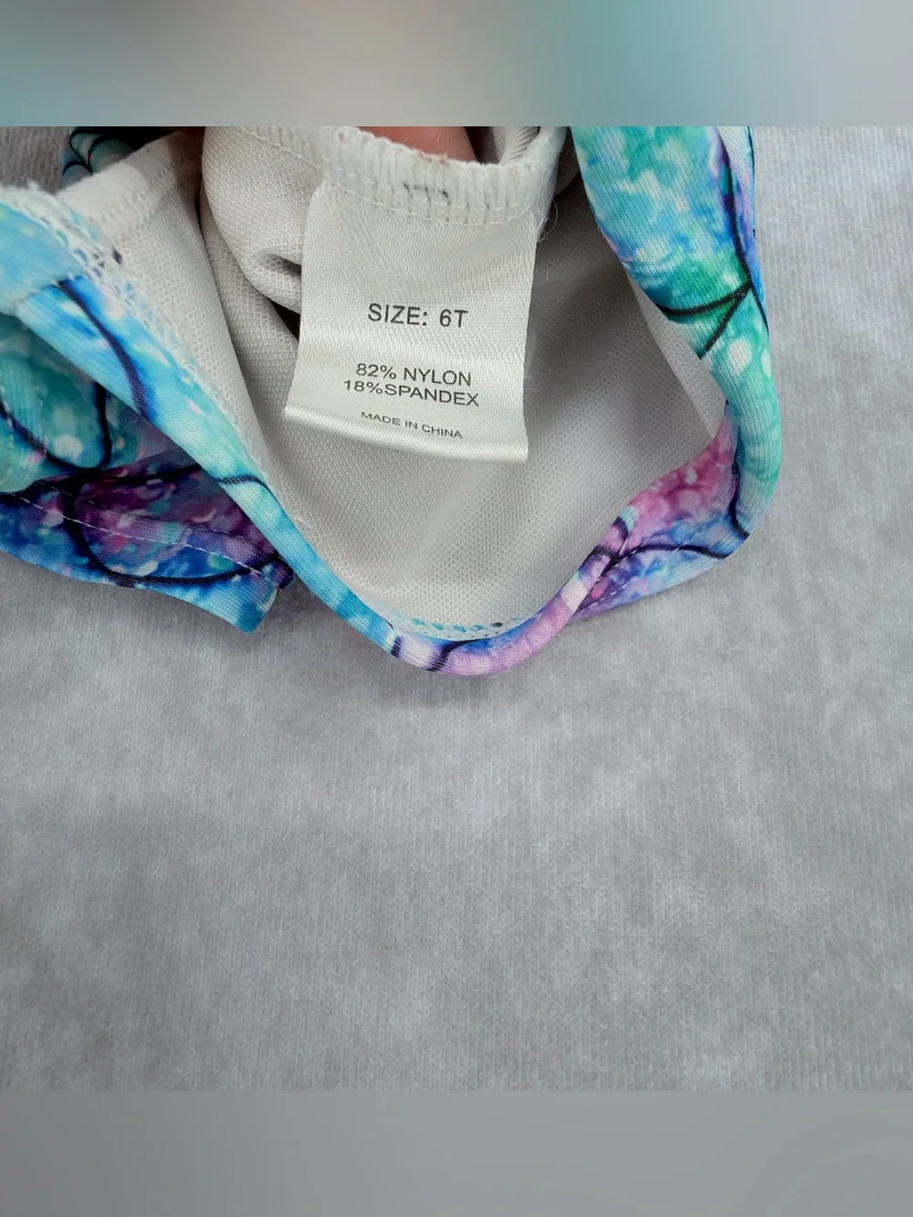 Girls Aqua Mermaid Scale Swim suit set skirt built in 6T
